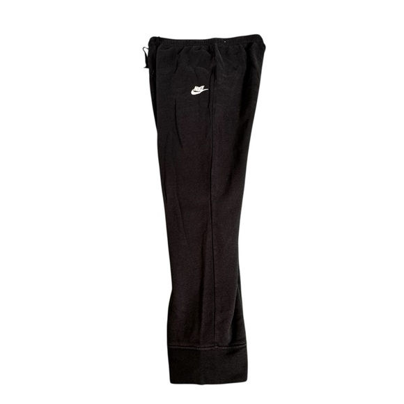 Nike Women’s Joggers Sweatpants M Black Fleece BV4087-010 Swoosh Logo Cuffed - Picture 1 of 11